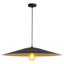 Industrial Oversized Iron Flat Cone Kitchen Pendant Light