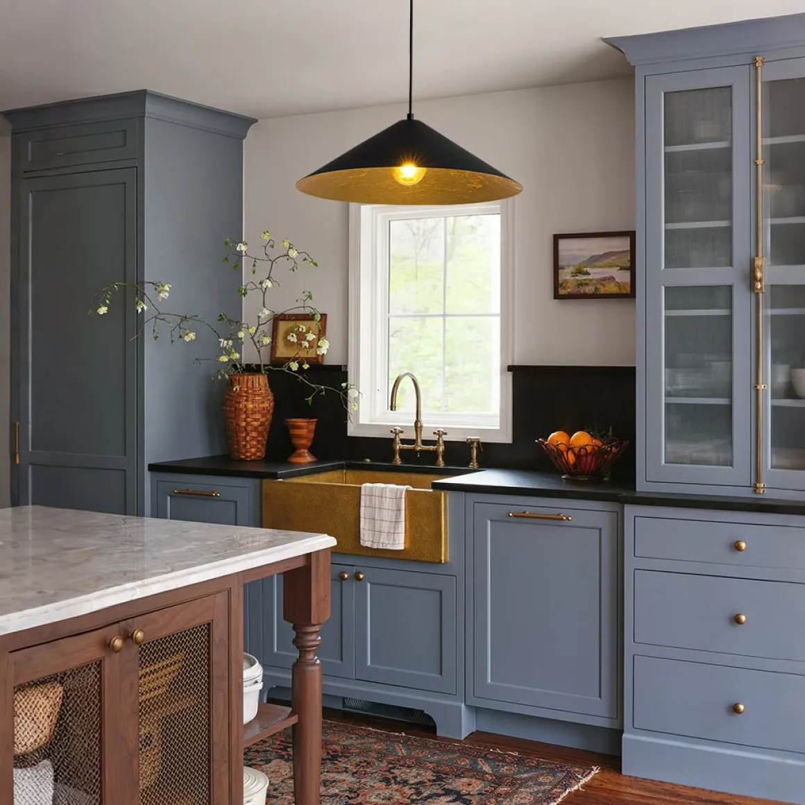 Industrial Oversized Iron Flat Cone Kitchen Pendant Light