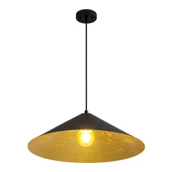 Industrial Oversized Iron Flat Cone Kitchen Pendant Light