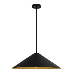 Industrial Oversized Iron Flat Cone Kitchen Pendant Light
