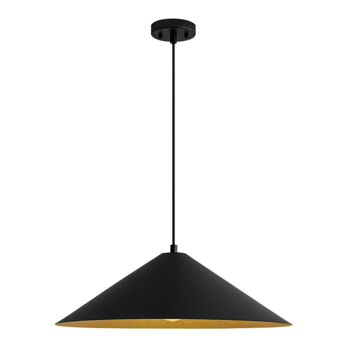 Industrial Oversized Iron Flat Cone Kitchen Pendant Light
