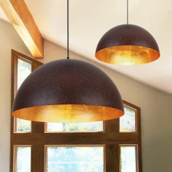 Industrial Oversized Large Metal Dome Pendant Light