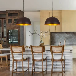 Industrial Oversized Large Metal Dome Pendant Light