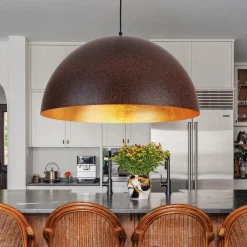 Industrial Oversized Large Metal Dome Pendant Light