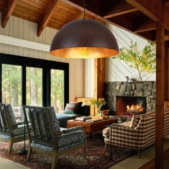 Industrial Oversized Large Metal Dome Pendant Light