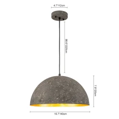 Industrial Oversized Large Metal Dome Pendant Light