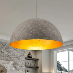 Industrial Oversized Large Metal Dome Pendant Light