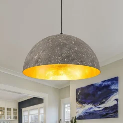 Industrial Oversized Large Metal Dome Pendant Light