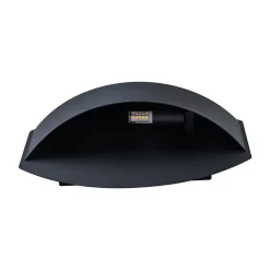 IP23 Black Flat Oval 1-Light Iron Outdoor Wall Sconce