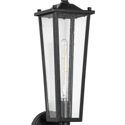 IP23 Black Manor 1-Light Lantern Outdoor Wall Sconce