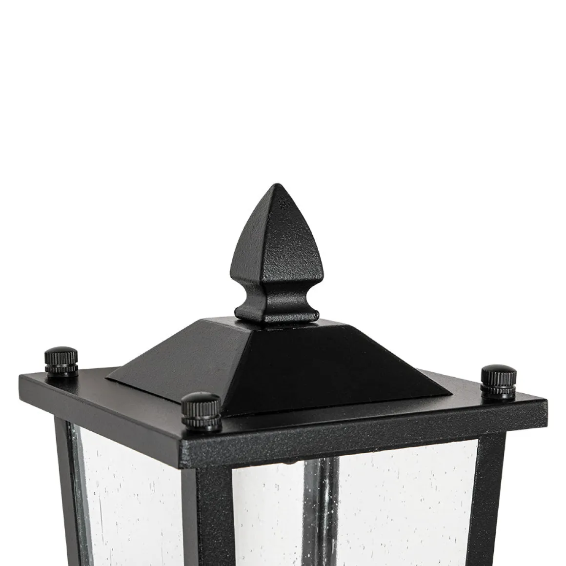 IP23 Black Manor 1-Light Lantern Outdoor Wall Sconce