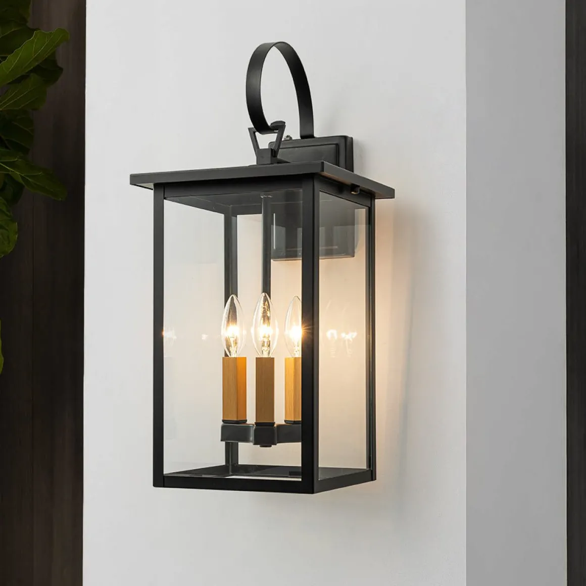 IP23 Farmhouse Square Lantern Outdoor Wall Sconce