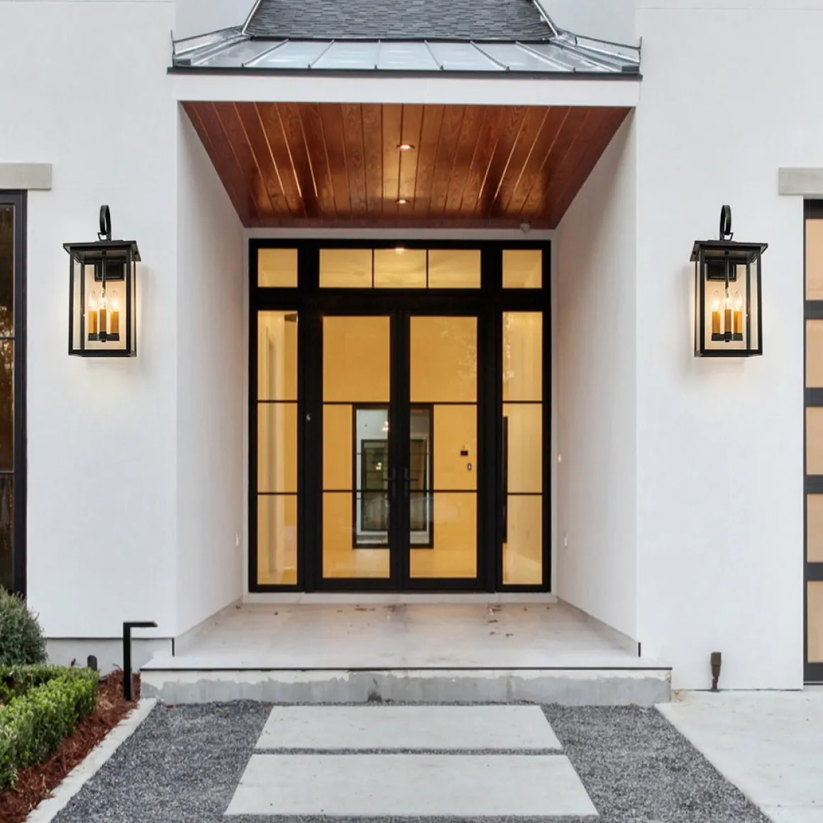 IP23 Farmhouse Square Lantern Outdoor Wall Sconce