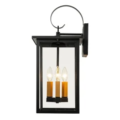 IP23 Farmhouse Square Lantern Outdoor Wall Sconce