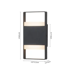 IP54 Minimalist Rectangle Dimmable LED Outdoor Wall Light