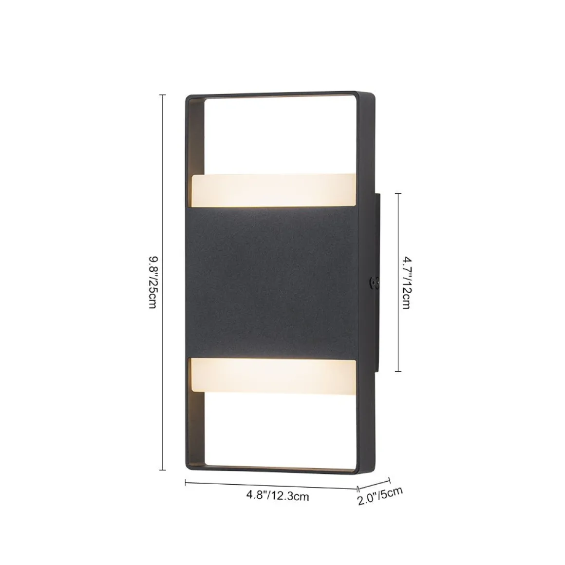 IP54 Minimalist Rectangle Dimmable LED Outdoor Wall Light