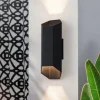 IP54 Up and Down Black Geometric Tube LED Outdoor Wall Light