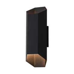IP54 Up and Down Black Geometric Tube LED Outdoor Wall Light