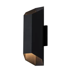 IP54 Up and Down Black Geometric Tube LED Outdoor Wall Light