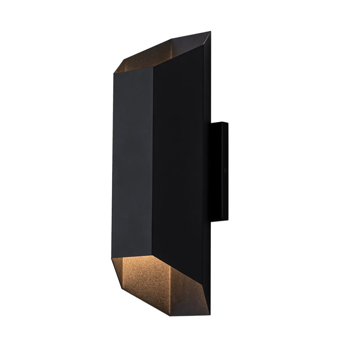 IP54 Up and Down Black Geometric Tube LED Outdoor Wall Light