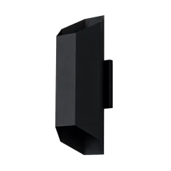 IP54 Up and Down Black Geometric Tube LED Outdoor Wall Light