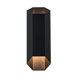 IP54 Up and Down Black Geometric Tube LED Outdoor Wall Light