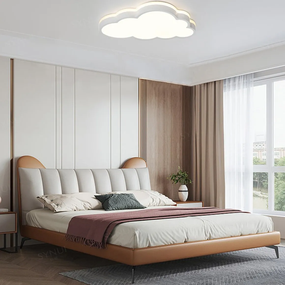 LED Cloud Light Fixture Dimmable Flush Mount for Kids