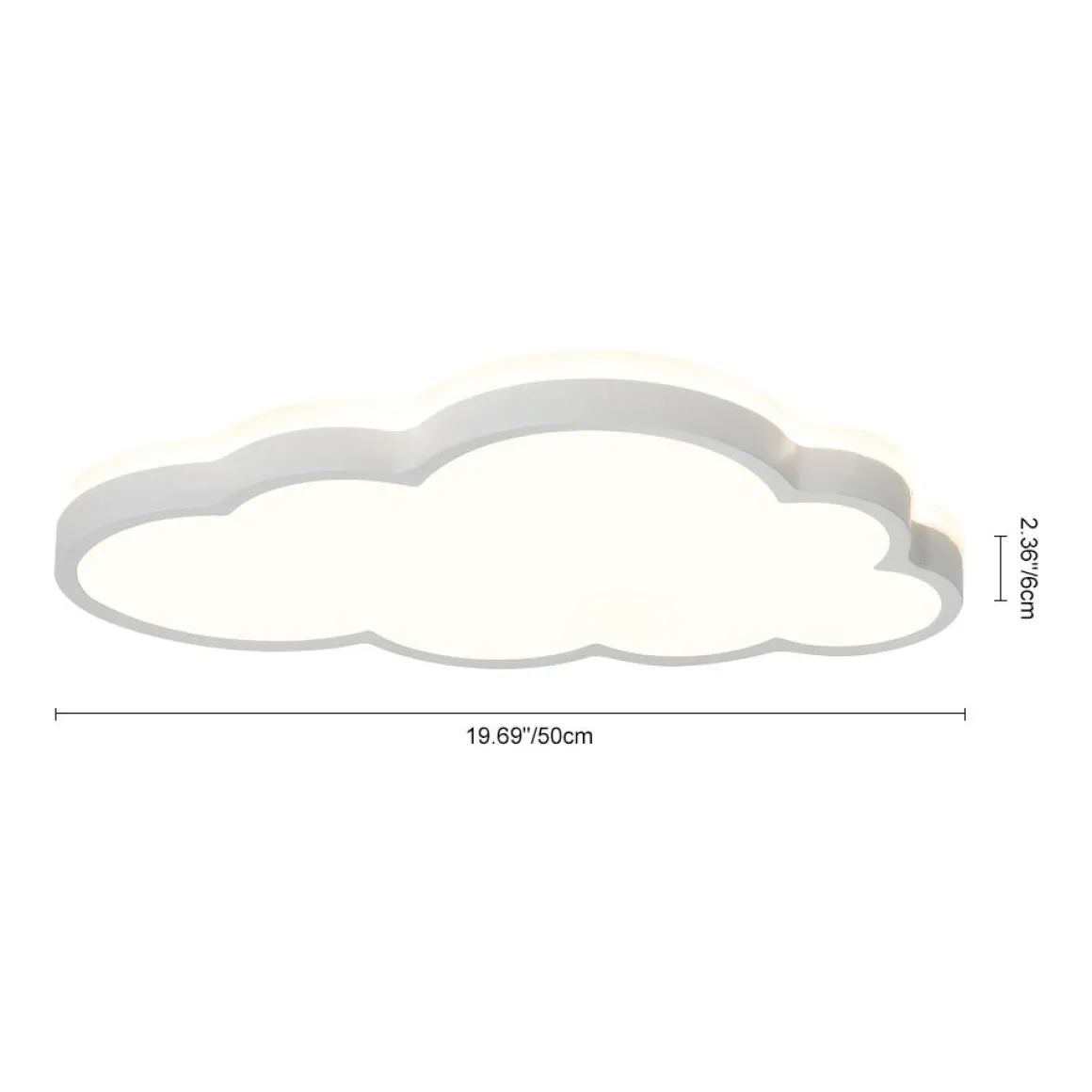 LED Cloud Light Fixture Dimmable Flush Mount for Kids