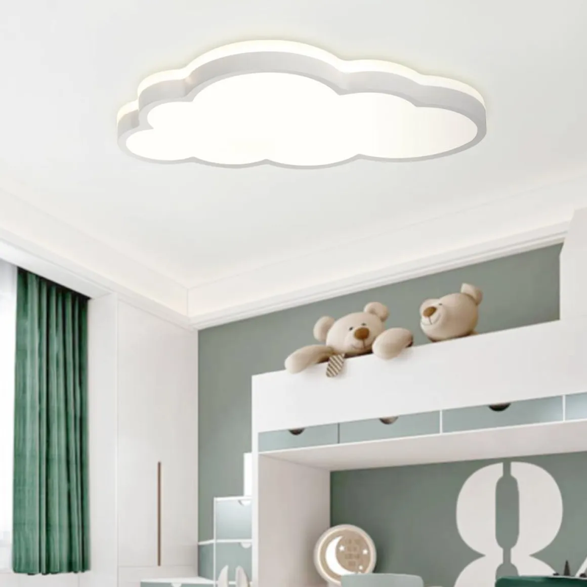 LED Cloud Light Fixture Dimmable Flush Mount for Kids