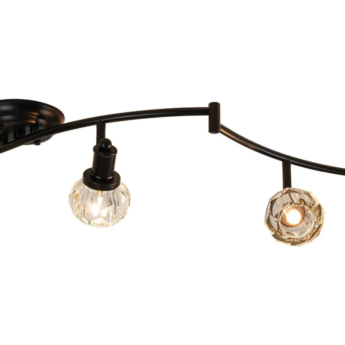 6-Light Adjustable Crystal Spotlight Island Linear Track Light