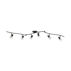 6-Light Adjustable Crystal Spotlight Island Linear Track Light