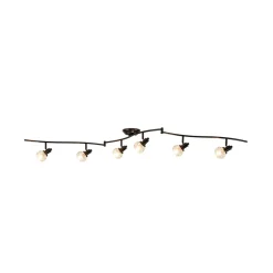 6-Light Adjustable Crystal Spotlight Island Linear Track Light