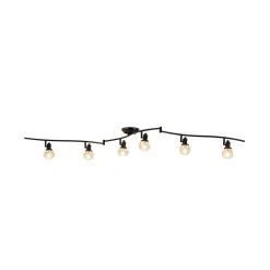 6-Light Adjustable Crystal Spotlight Island Linear Track Light
