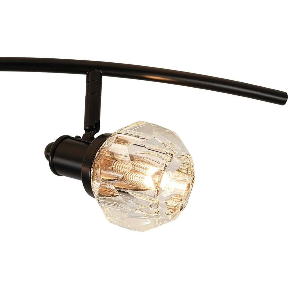 6-Light Adjustable Crystal Spotlight Island Linear Track Light