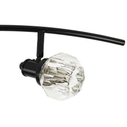 6-Light Adjustable Crystal Spotlight Island Linear Track Light