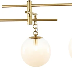 3-light Adjustable Gradual White Glass Globe Sputnik Chandelier