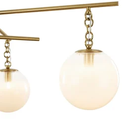 3-light Adjustable Gradual White Glass Globe Sputnik Chandelier