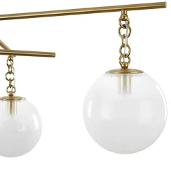 3-light Adjustable Gradual White Glass Globe Sputnik Chandelier