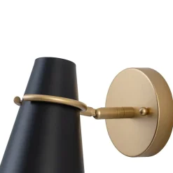 1-Light Adjustable Head Metal Cone Vanity Wall Sconce
