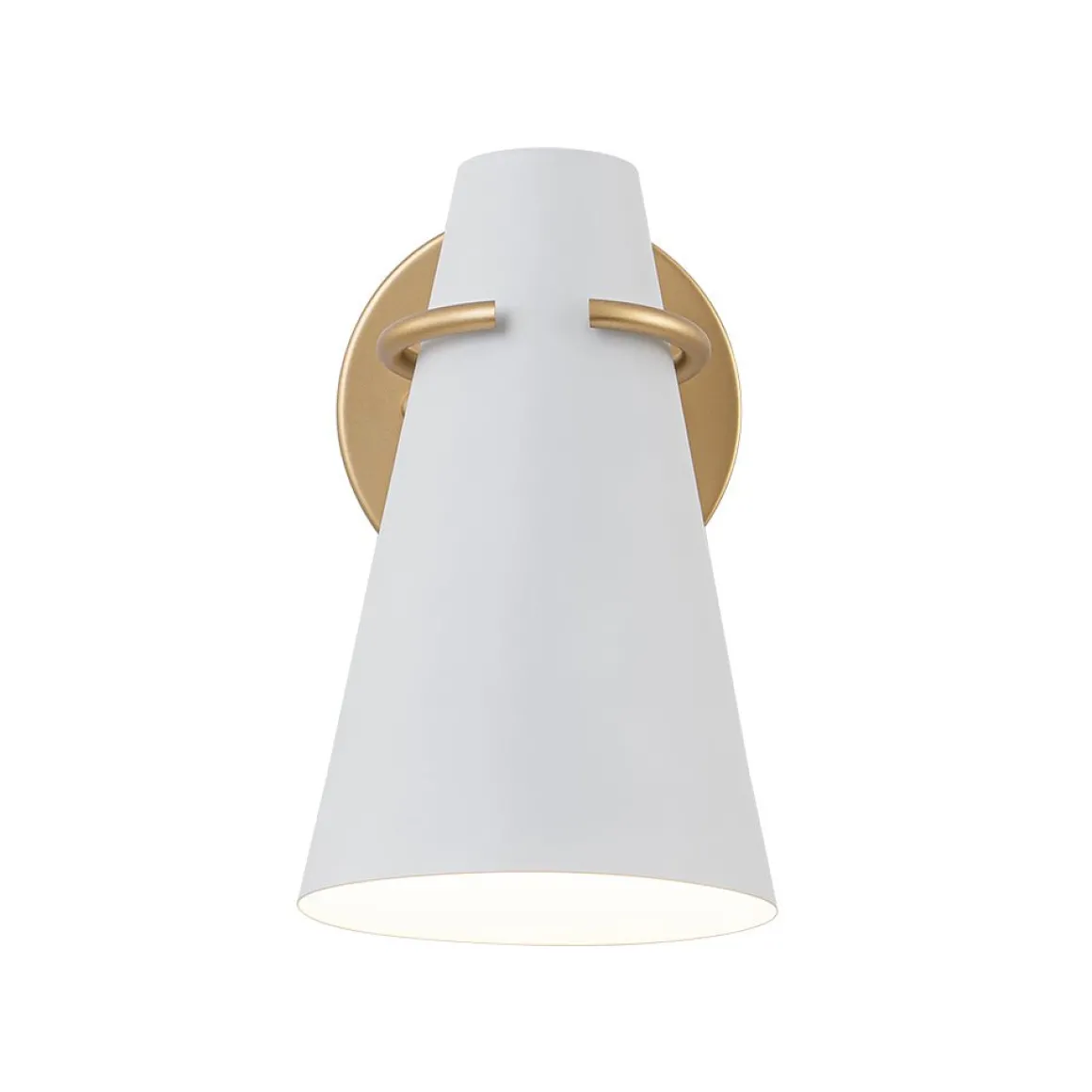 1-Light Adjustable Head Metal Cone Vanity Wall Sconce