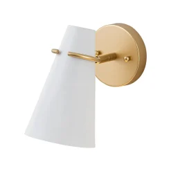 1-Light Adjustable Head Metal Cone Vanity Wall Sconce