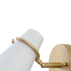 1-Light Adjustable Head Metal Cone Vanity Wall Sconce