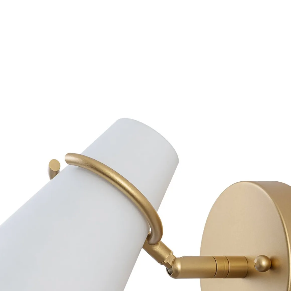 1-Light Adjustable Head Metal Cone Vanity Wall Sconce