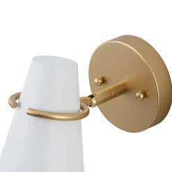 1-Light Adjustable Head Metal Cone Vanity Wall Sconce