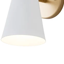 1-Light Adjustable Head Metal Cone Vanity Wall Sconce