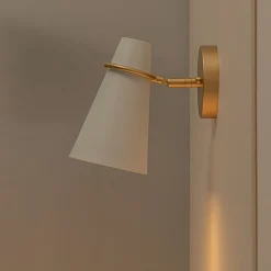 1-Light Adjustable Head Metal Cone Vanity Wall Sconce