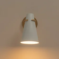 1-Light Adjustable Head Metal Cone Vanity Wall Sconce