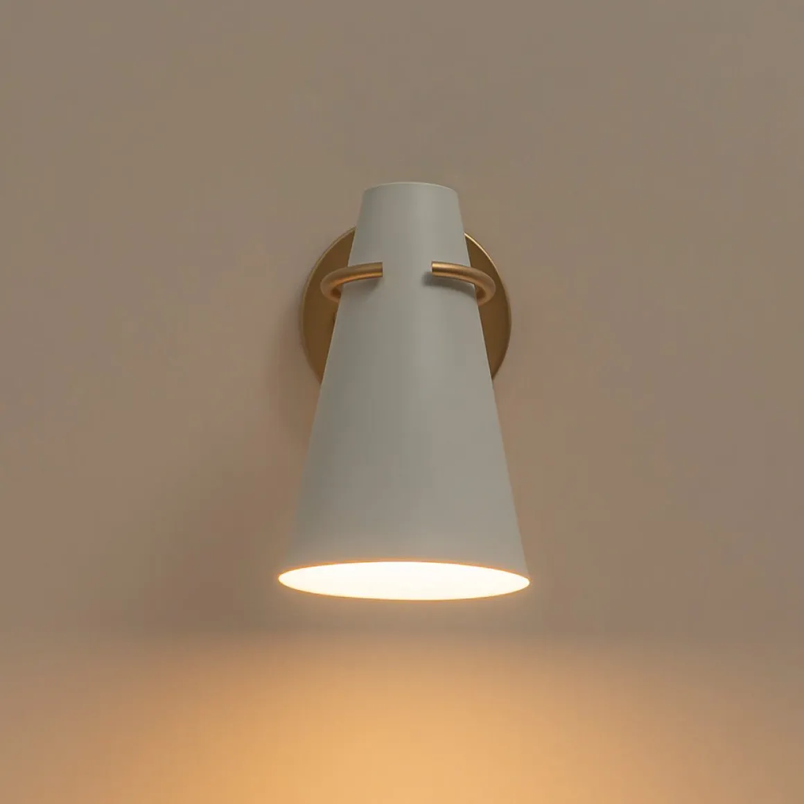 1-Light Adjustable Head Metal Cone Vanity Wall Sconce