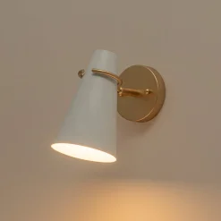 1-Light Adjustable Head Metal Cone Vanity Wall Sconce