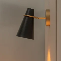 1-Light Adjustable Head Metal Cone Vanity Wall Sconce